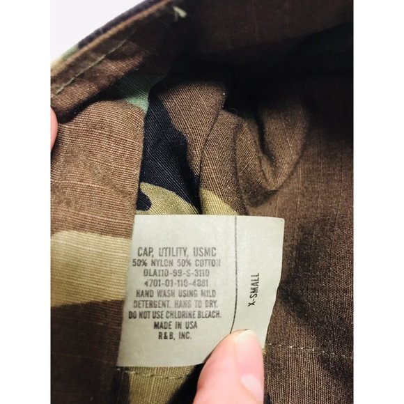 United States Marine Corps USMS Utility Hat Cap Camouflage XS - Picture 9 of 9